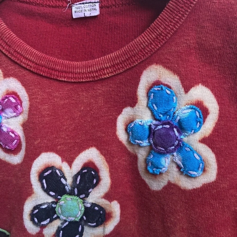 Nepal Made Bohemian Style Embroidered Tie-Dye Dress